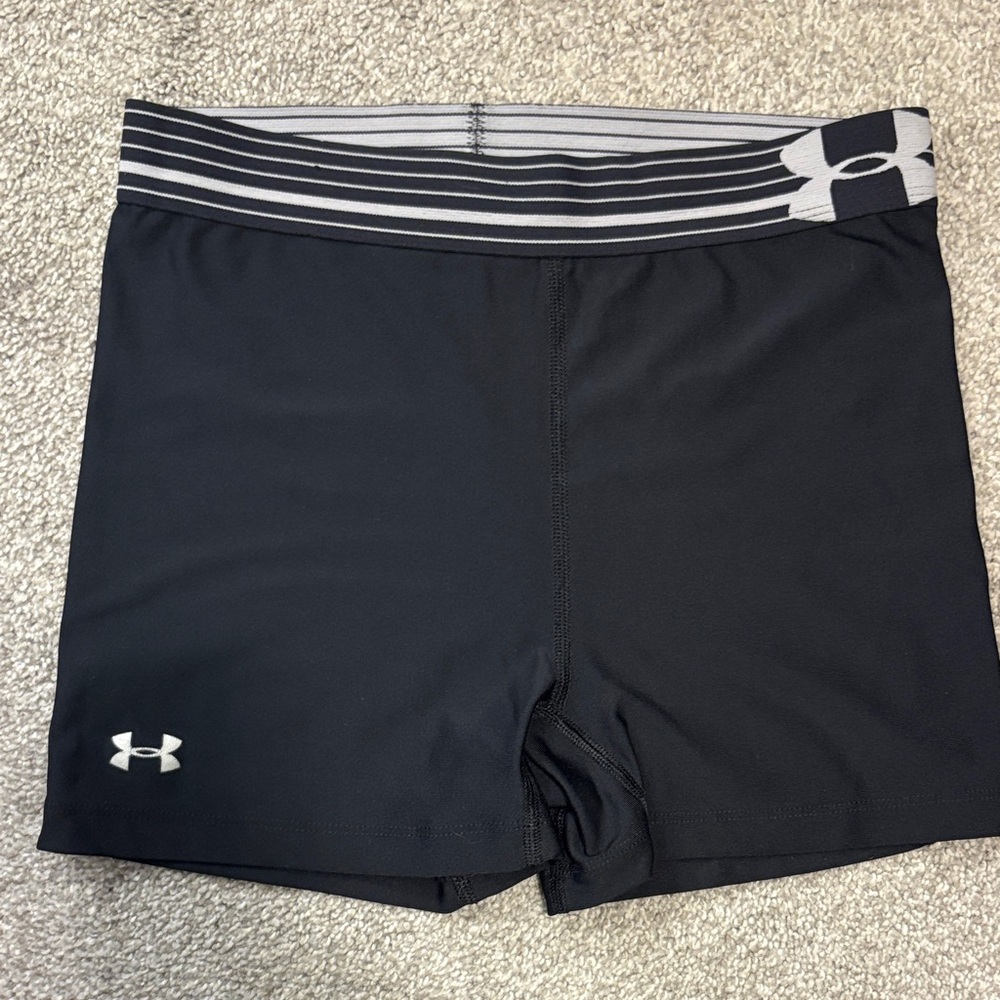 Under Armour Women's Black and Gray Athletic Shorts